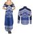 Personalised Tonga Taufa'ahau Pilolevu College Couples Matching Summer Maxi Dress and Long Sleeve Button Shirt Polynesian Ngatu Tribal