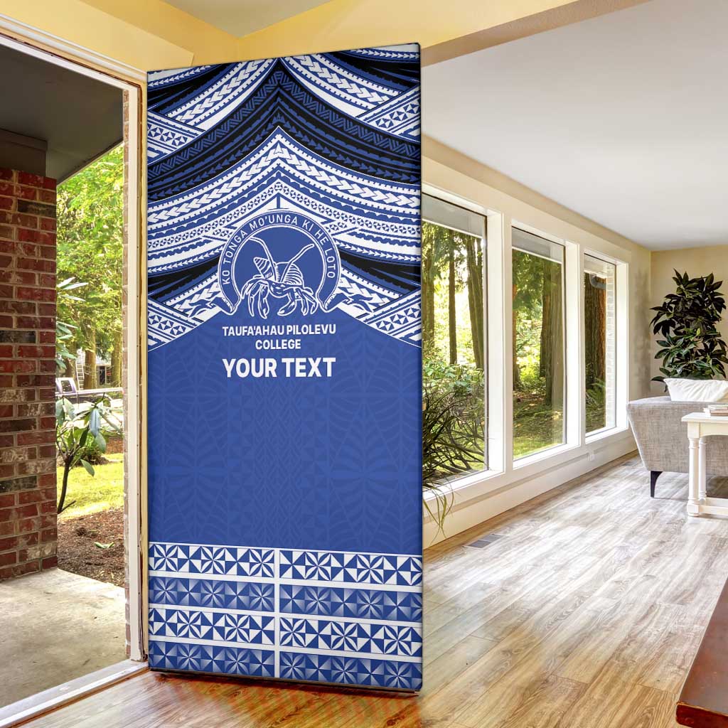 Personalised Tonga Taufa'ahau Pilolevu College Door Cover Polynesian Ngatu Tribal - Polynesian Pride