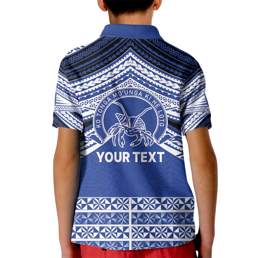 Personalised Tonga Taufa'ahau Pilolevu College Kid Polo Shirt Polynesian Ngatu Tribal LT9 - Polynesian Pride