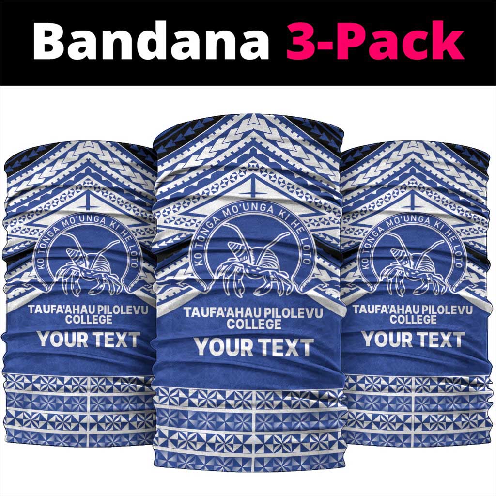 Personalised Tonga Taufa'ahau Pilolevu College Neck Gaiter Polynesian Ngatu Tribal - Polynesian Pride