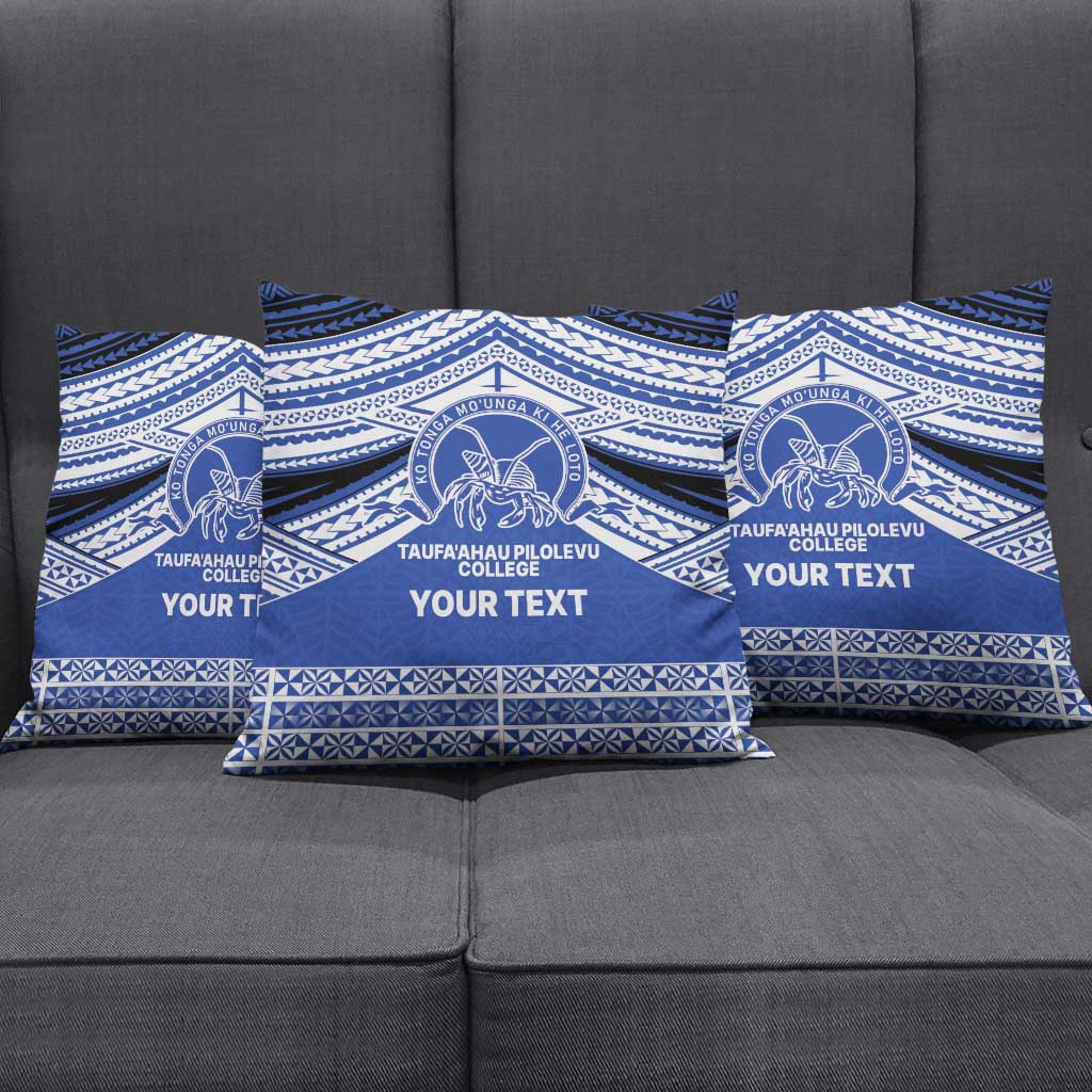 Personalised Tonga Taufa'ahau Pilolevu College Pillow Cover Polynesian Ngatu Tribal - Polynesian Pride
