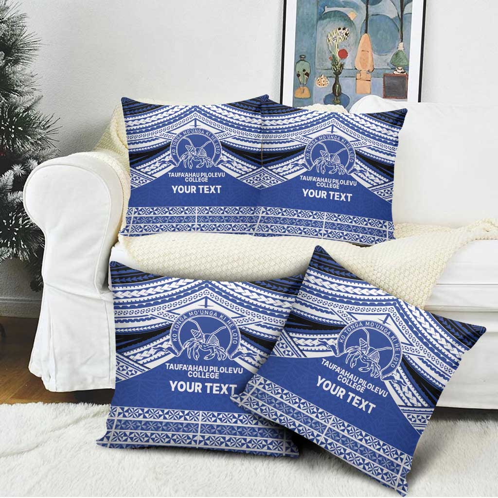 Personalised Tonga Taufa'ahau Pilolevu College Pillow Cover Polynesian Ngatu Tribal - Polynesian Pride