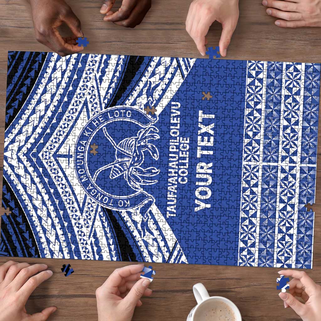 Personalised Tonga Taufa'ahau Pilolevu College Puzzle Polynesian Ngatu Tribal - Polynesian Pride