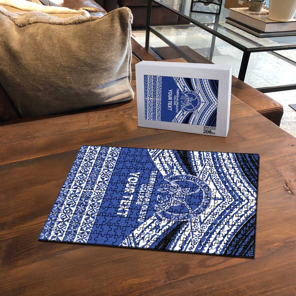 Personalised Tonga Taufa'ahau Pilolevu College Puzzle Polynesian Ngatu Tribal - Polynesian Pride