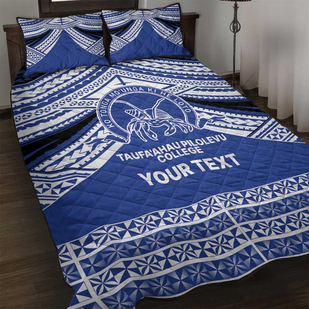 Personalised Tonga Taufa'ahau Pilolevu College Quilt Bed Set Polynesian Ngatu Tribal