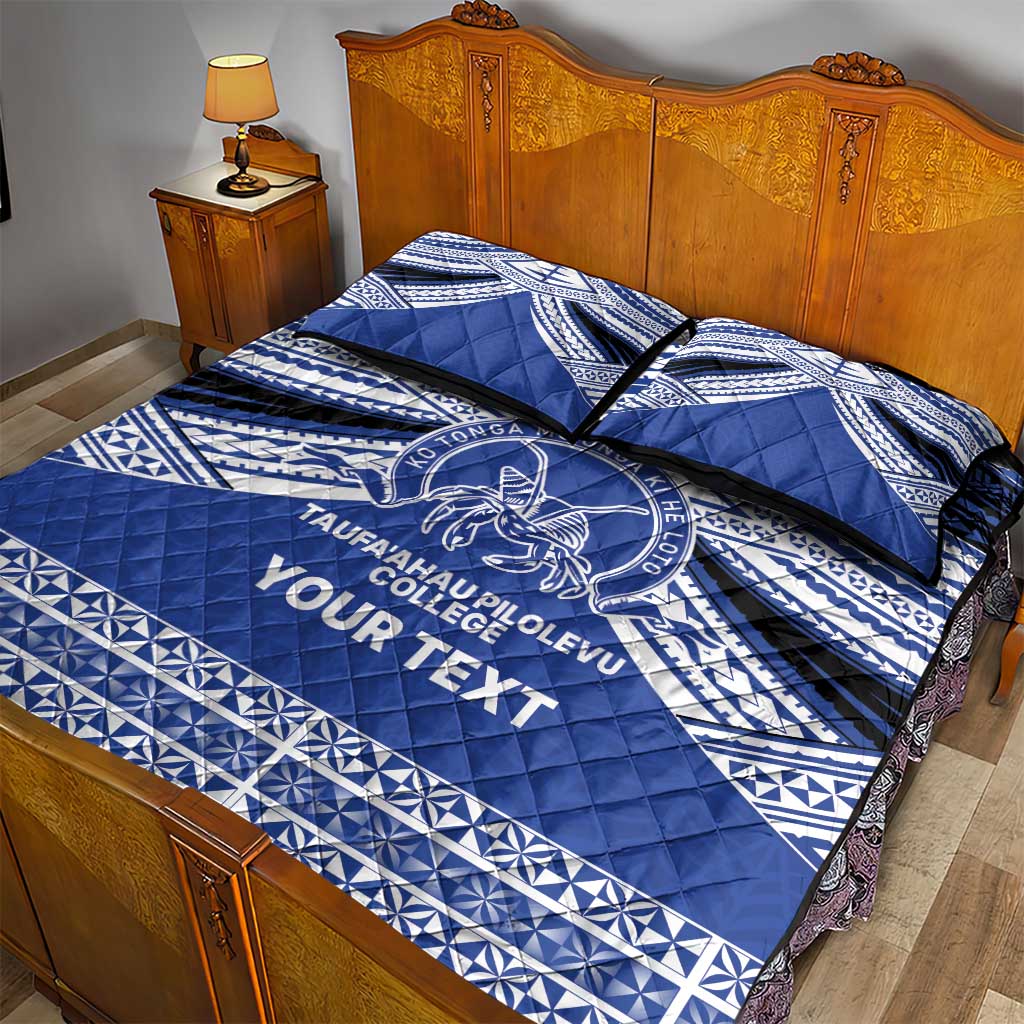 Personalised Tonga Taufa'ahau Pilolevu College Quilt Bed Set Polynesian Ngatu Tribal