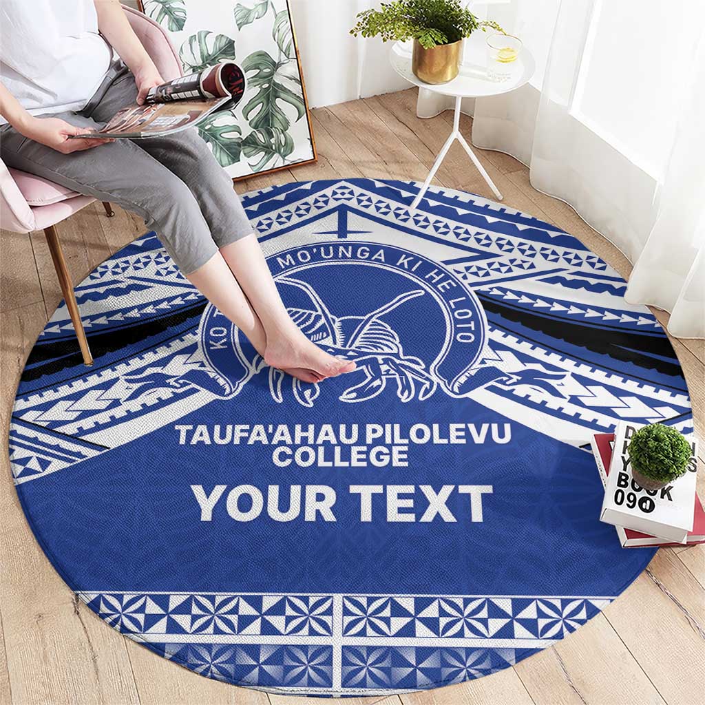 Personalised Tonga Taufa'ahau Pilolevu College Round Carpet Polynesian Ngatu Tribal LT9 - Polynesian Pride