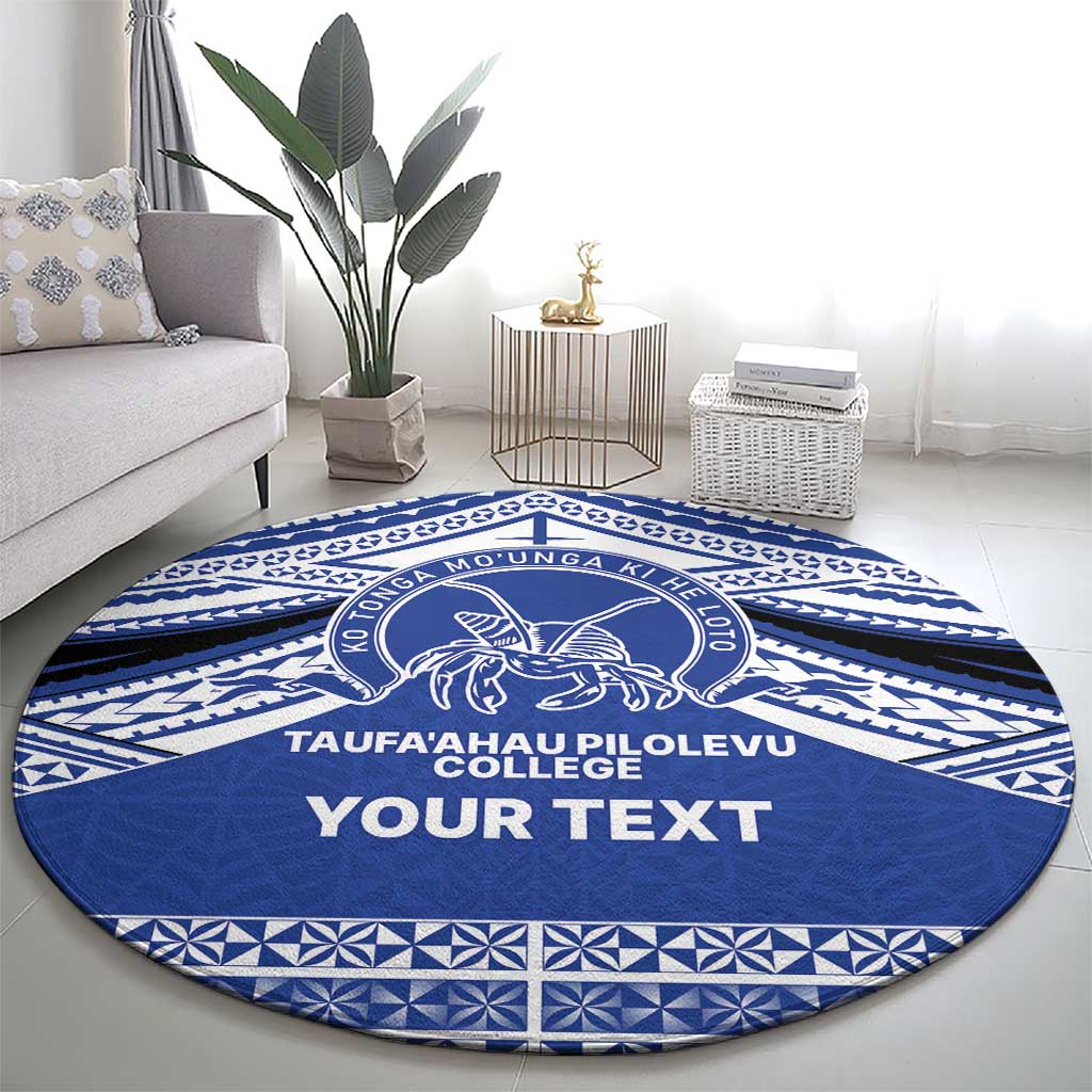 Personalised Tonga Taufa'ahau Pilolevu College Round Carpet Polynesian Ngatu Tribal LT9 - Polynesian Pride