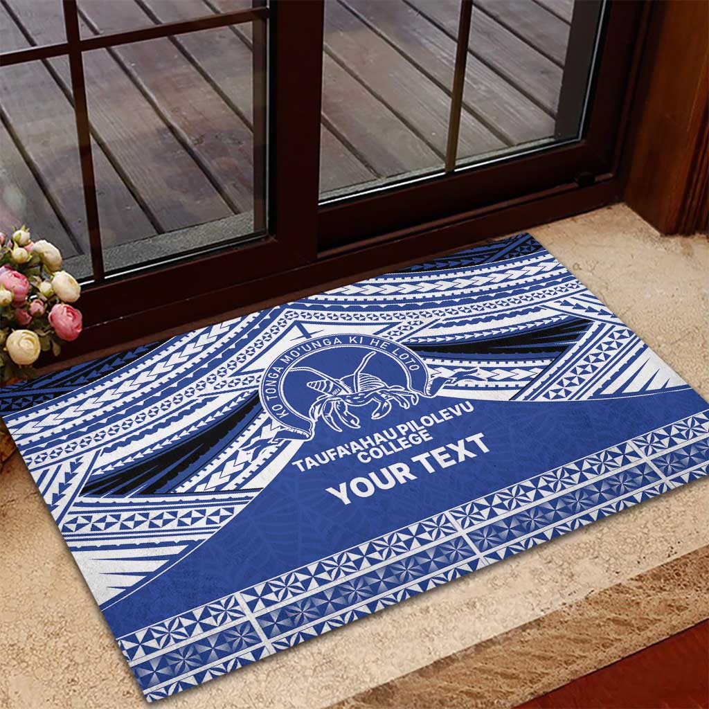 Personalised Tonga Taufa'ahau Pilolevu College Rubber Doormat Polynesian Ngatu Tribal LT9 - Polynesian Pride