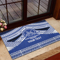 Personalised Tonga Taufa'ahau Pilolevu College Rubber Doormat Polynesian Ngatu Tribal LT9 - Polynesian Pride