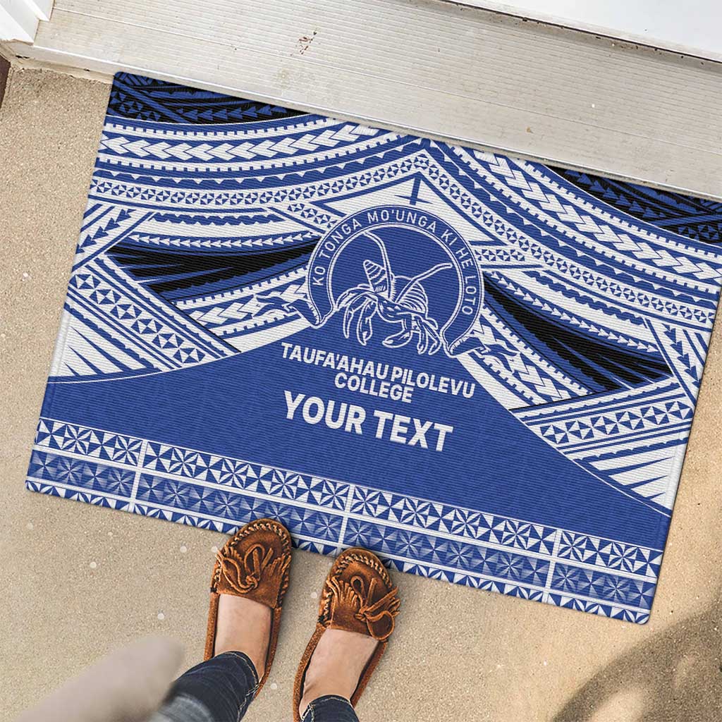 Personalised Tonga Taufa'ahau Pilolevu College Rubber Doormat Polynesian Ngatu Tribal LT9 - Polynesian Pride