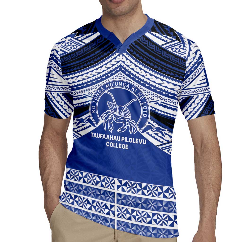 Personalised Tonga Taufa'ahau Pilolevu College Rugby Jersey Polynesian Ngatu Tribal