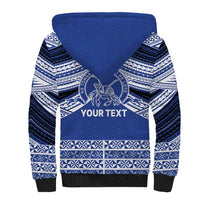 Personalised Tonga Taufa'ahau Pilolevu College Sherpa Hoodie Polynesian Ngatu Tribal