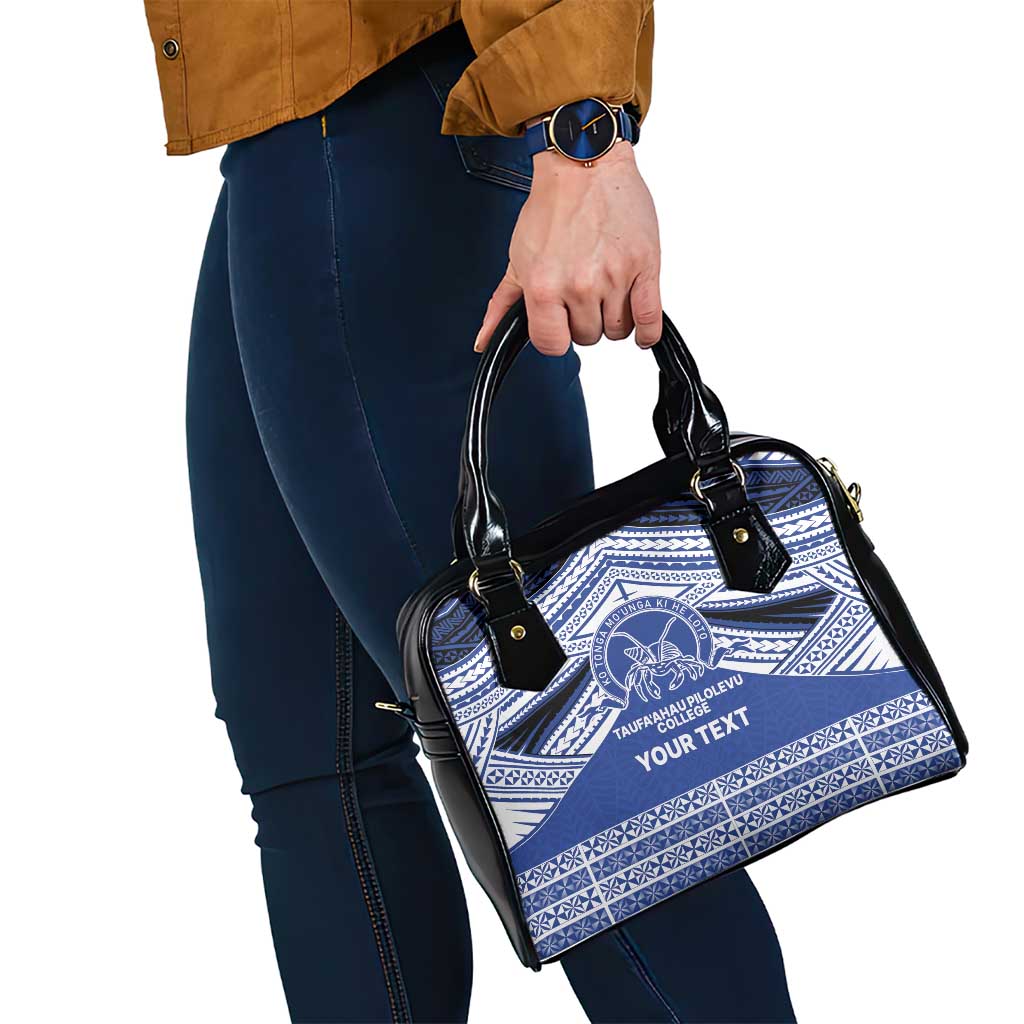 Personalised Tonga Taufa'ahau Pilolevu College Shoulder Handbag Polynesian Ngatu Tribal LT9 - Polynesian Pride