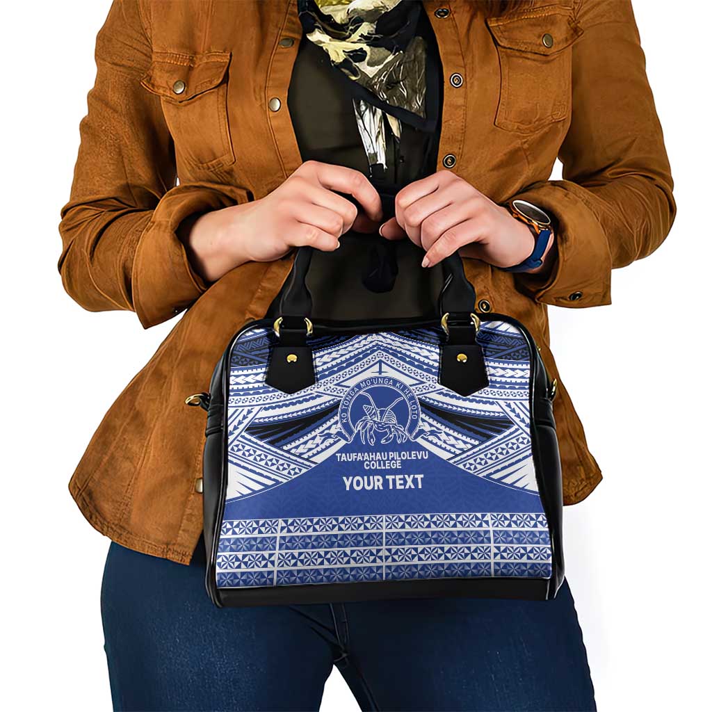 Personalised Tonga Taufa'ahau Pilolevu College Shoulder Handbag Polynesian Ngatu Tribal LT9 - Polynesian Pride