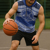 Personalised Tonga Taufa'ahau Pilolevu College Sleeveless Hoodie Polynesian Ngatu Tribal - Polynesian Pride