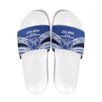Personalised Tonga Taufa'ahau Pilolevu College Slide Sandals Polynesian Ngatu Tribal - Polynesian Pride