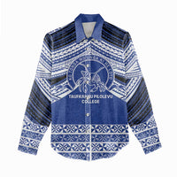 Personalised Tonga Taufa'ahau Pilolevu College Women Casual Shirt Polynesian Ngatu Tribal