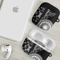 Black Tongan Ngatu Fonulei Pattern AirPods Case - Polynesian Pride