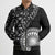 Black Tongan Ngatu Fonulei Pattern Bomber Puffer Jacket - Polynesian Pride
