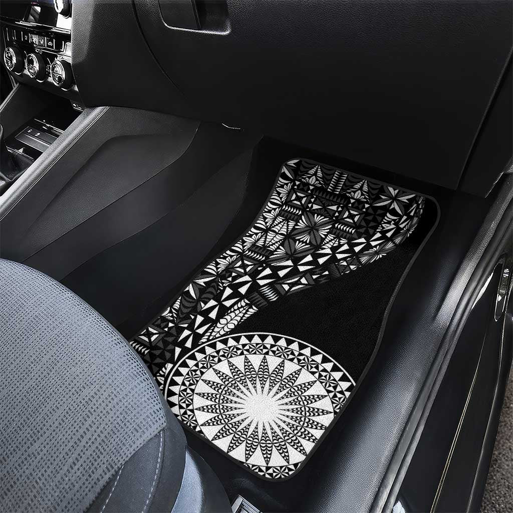 Black Tongan Ngatu Fonulei Pattern Car Mats