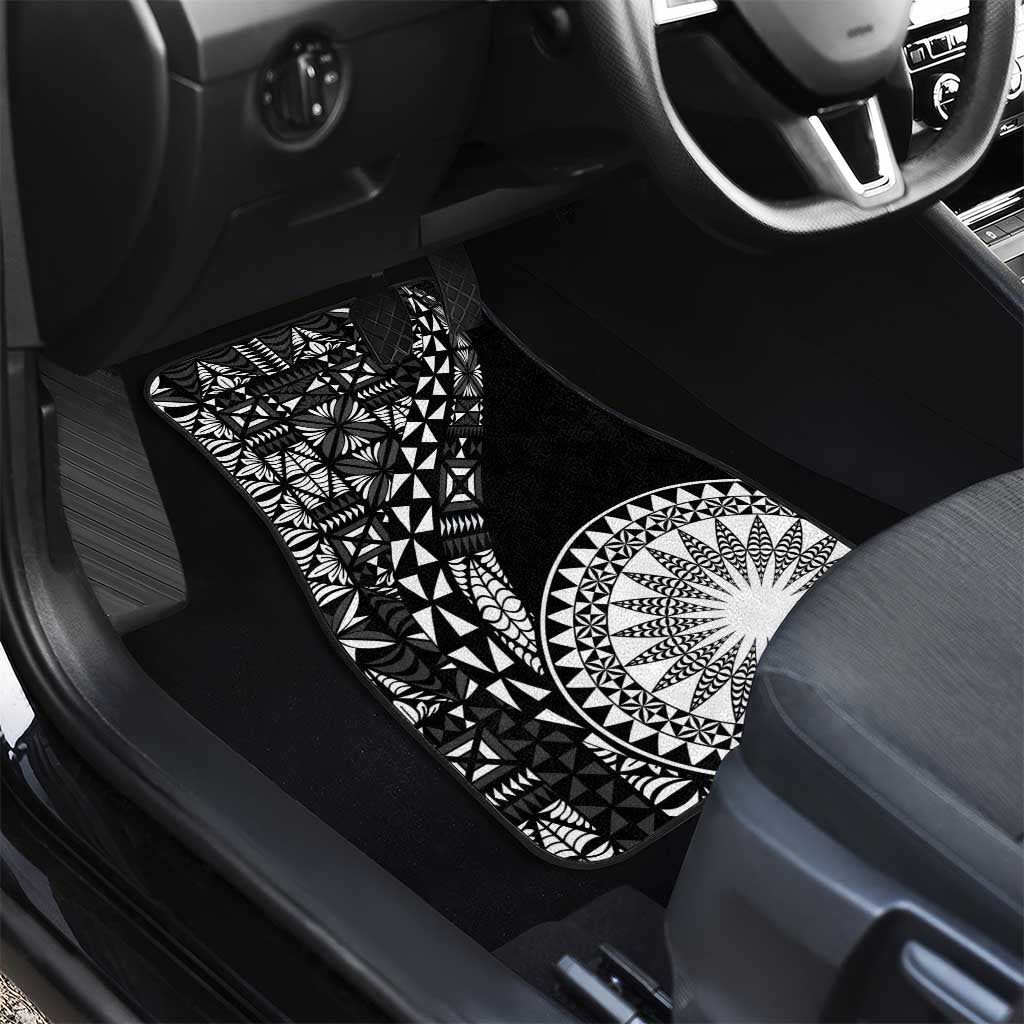 Black Tongan Ngatu Fonulei Pattern Car Mats