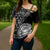 Black Tongan Ngatu Fonulei Pattern Cross Shoulder Shirt - Polynesian Pride
