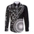 Black Tongan Ngatu Fonulei Pattern Family Matching Puletasi and Hawaiian Shirt