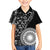 Black Tongan Ngatu Fonulei Pattern Family Matching Summer Maxi Dress and Hawaiian Shirt