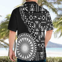 Black Tongan Ngatu Fonulei Pattern Hawaiian Shirt