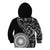 Black Tongan Ngatu Fonulei Pattern Kid Hoodie