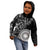 Black Tongan Ngatu Fonulei Pattern Kid Hoodie