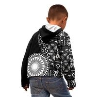 Black Tongan Ngatu Fonulei Pattern Kid Hoodie