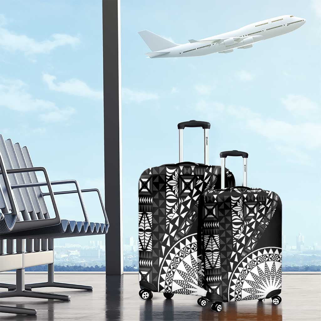Black Tongan Ngatu Fonulei Pattern Luggage Cover