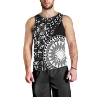 Black Tongan Ngatu Fonulei Pattern Men Tank Top