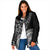 Black Tongan Ngatu Fonulei Pattern Padded Jacket - Polynesian Pride