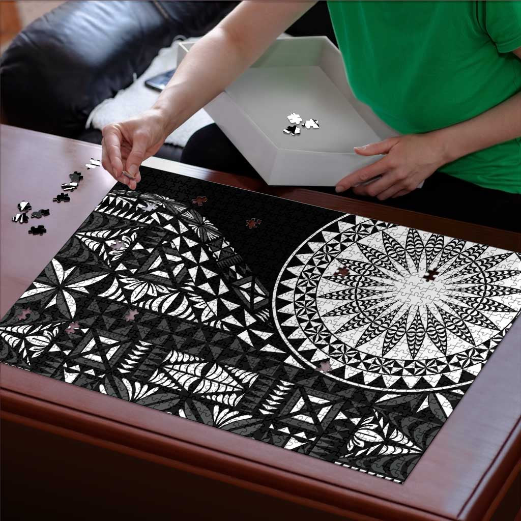 Black Tongan Ngatu Fonulei Pattern Puzzle - Polynesian Pride