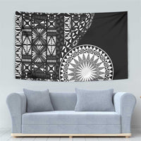 Black Tongan Ngatu Fonulei Pattern Tapestry