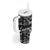 Black Tongan Ngatu Fonulei Pattern Tumbler With Handle