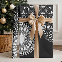 Black Tongan Ngatu Fonulei Pattern Wrapping Paper - Polynesian Pride