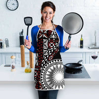 Red Tongan Ngatu Fonulei Pattern Apron - Polynesian Pride