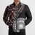 Red Tongan Ngatu Fonulei Pattern Bomber Puffer Jacket - Polynesian Pride