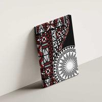 Red Tongan Ngatu Fonulei Pattern Canvas Wall Art