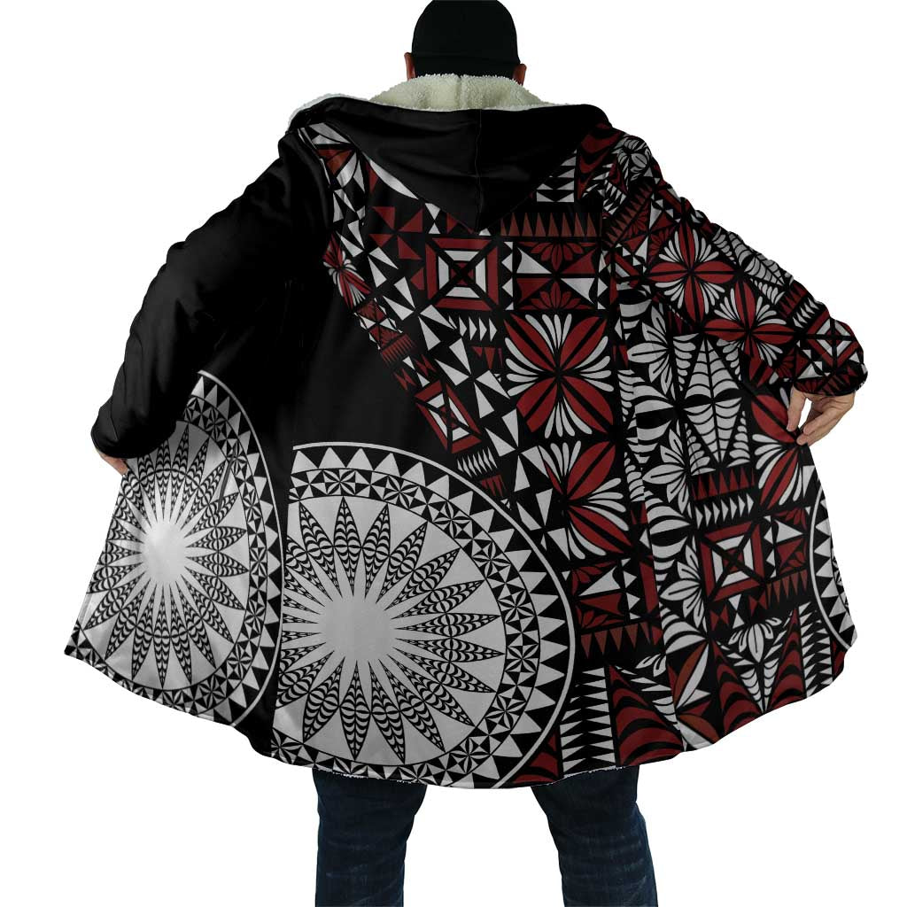 Red Tongan Ngatu Fonulei Pattern Cloak - Polynesian Pride