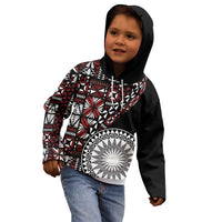 Red Tongan Ngatu Fonulei Pattern Kid Hoodie