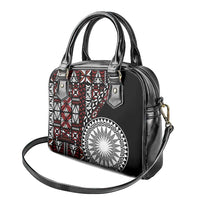 Red Tongan Ngatu Fonulei Pattern Shoulder Handbag