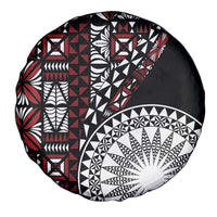 Red Tongan Ngatu Fonulei Pattern Spare Tire Cover