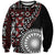 Red Tongan Ngatu Fonulei Pattern Sweatshirt
