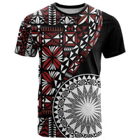 Red Tongan Ngatu Fonulei Pattern T Shirt LT9 Red - Polynesian Pride