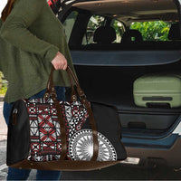 Red Tongan Ngatu Fonulei Pattern Travel Bag - Polynesian Pride